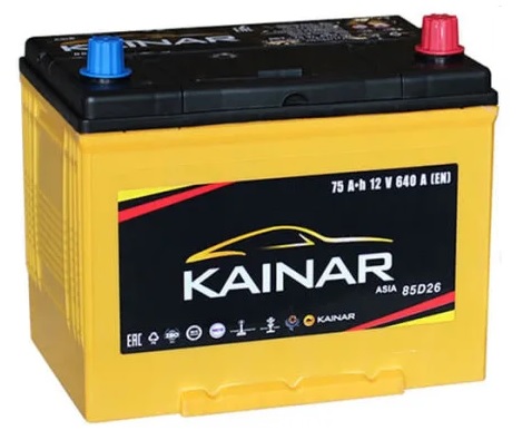 Акумулятор 75Ah-12v KAINAR Asia (258x173x220),R,EN640 Азія